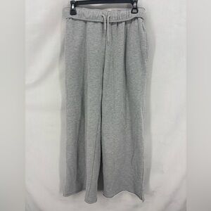 ece Gray Wide Leg Sweatpants Medium Soft Lounge Drawstring Comfy Pants